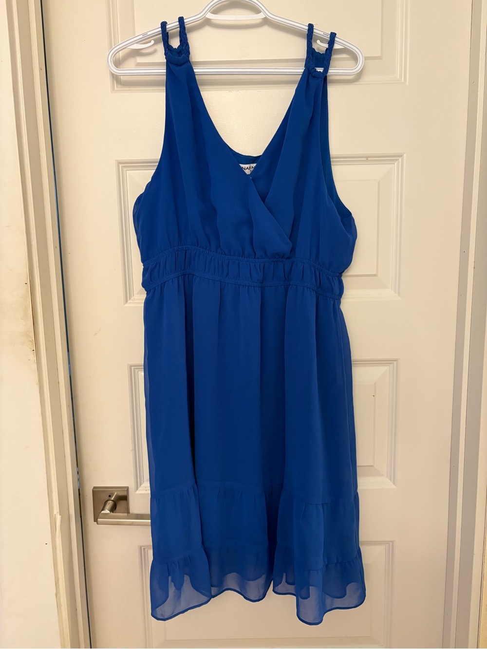 Royal Blue Sleeveless V-Neck Women's Dress